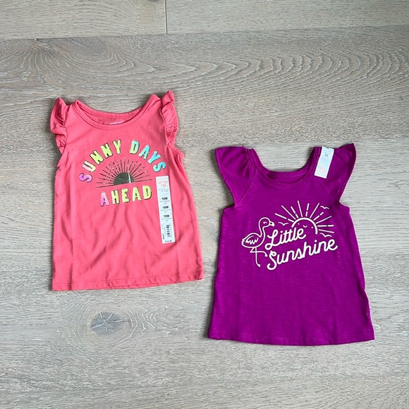 🆕 2 Ruffled Shirts / Tank Tops. 18 Months. NWT. - Picture 1 of 12